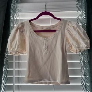 Stile cream puffs short sleeve top